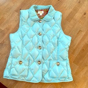 Turquoise blue large Talbot’s puffer vest